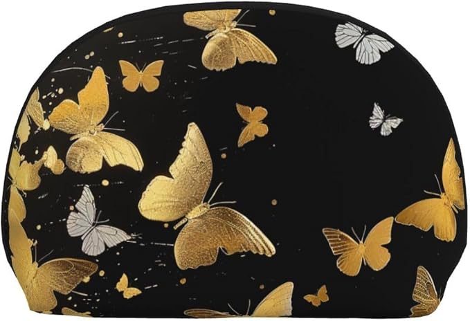 Gold White Butterflies Black
