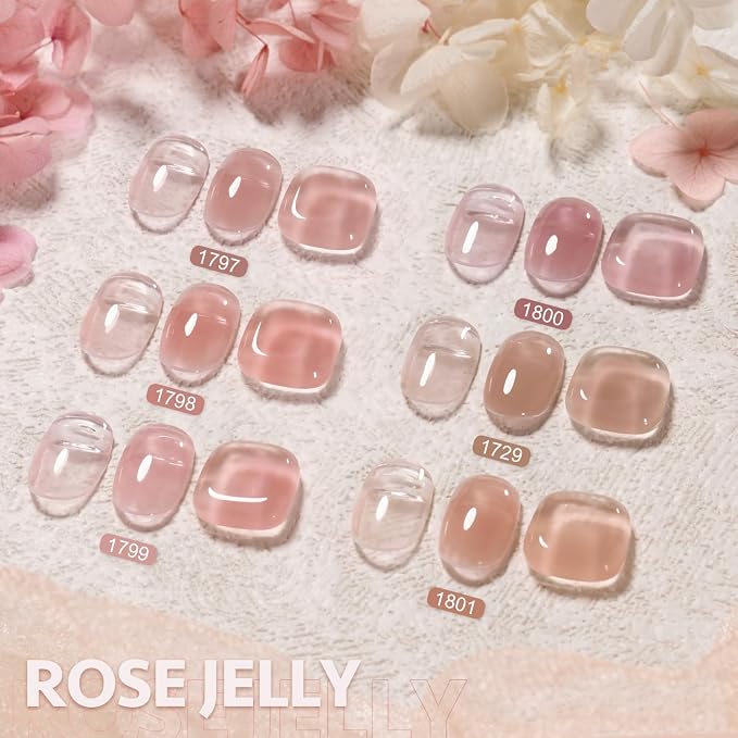 6 Pcs Rose Jelly