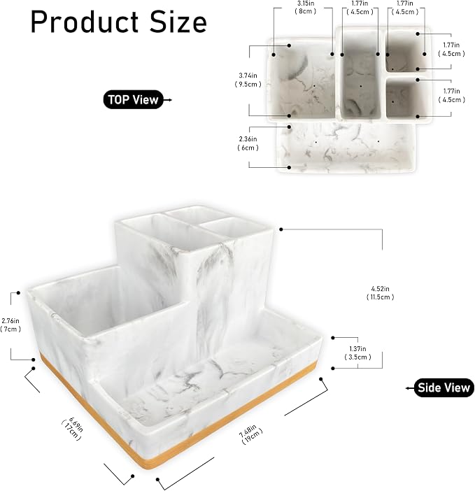 Marble White/Bamboo