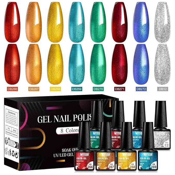 8 Pcs Metallic