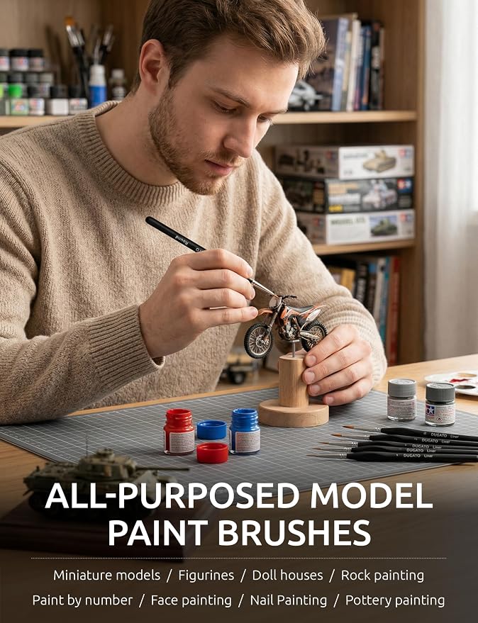 15pcs Fine Paint Brush Set - Black