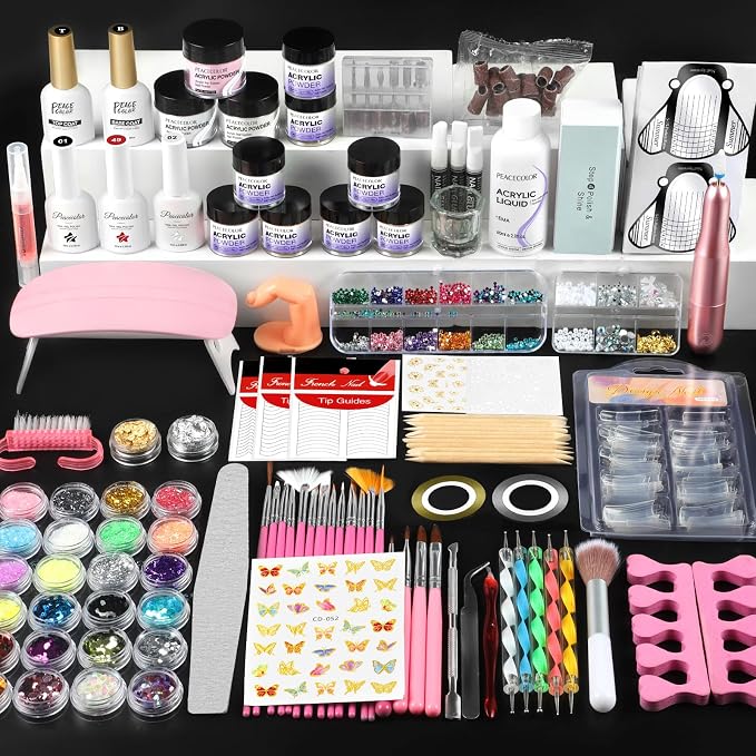 Multicolor Collection Acrylic Nail Kit with Drill