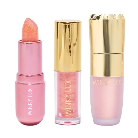 Pink Opal Balm, Lip Oil & Highlighter Trio