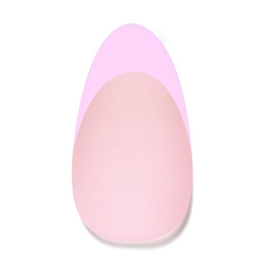 5 - Press On Nails Only | Short Amlond | Purple French