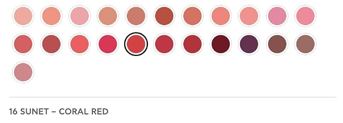 16 SUNSET – CORAL RED