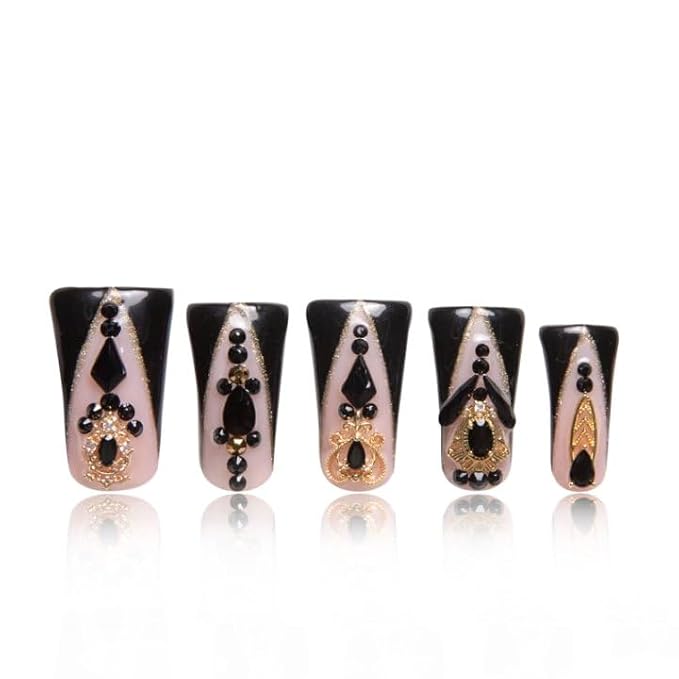 Obsidian Palace Black French Tip