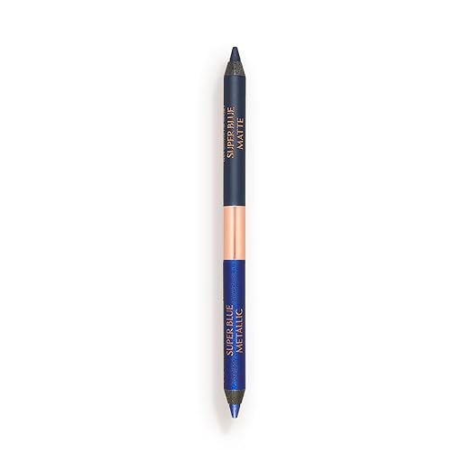 Super Blue - radiant blue shimmer, matte deep navy