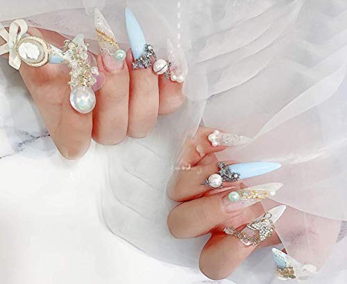 Stiletto Nail Tips 600pcs & Box -Natural