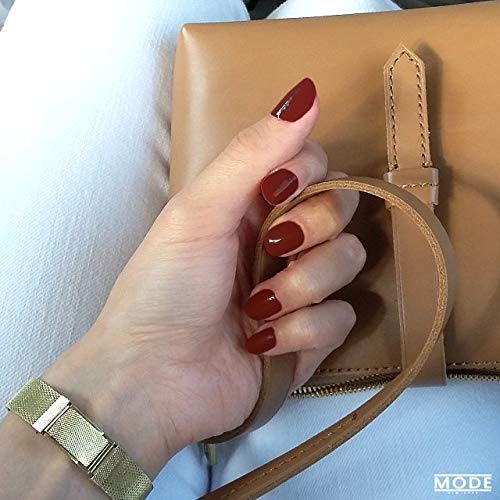 LEATHER VAULT - Oxblood Brown Red with a Cream Finish