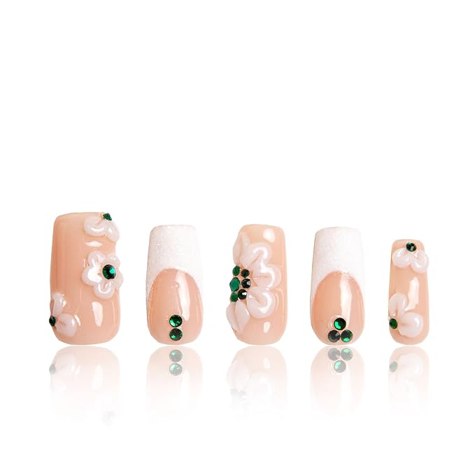 Floral French Tip Round