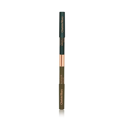 Green Lights - golden olive shimmer, matte deep khaki