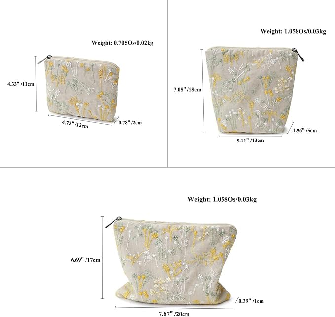 BeigeFlowersEmbroidered/Cotton