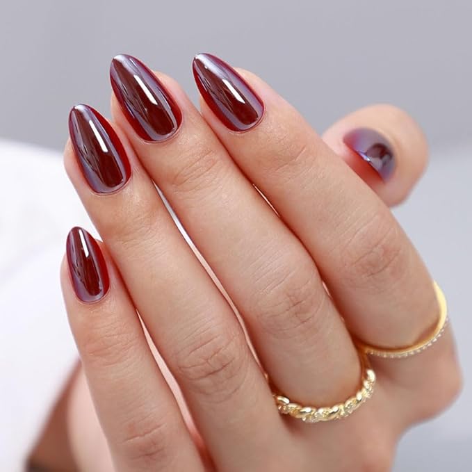 Chrome Almond Nails