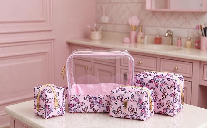 Fluttering Pink Butterflies