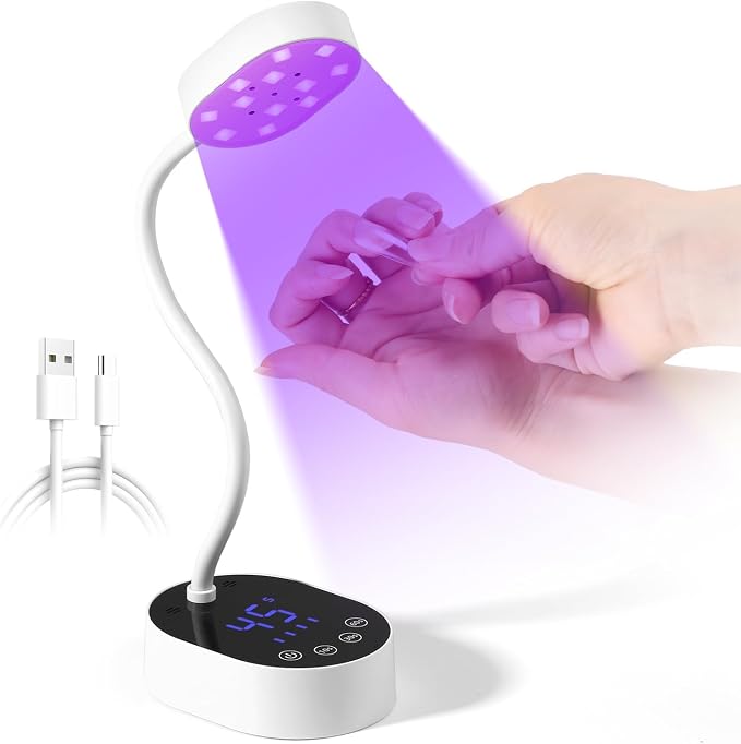 CC-White Gooseneck UV Nail Lamp