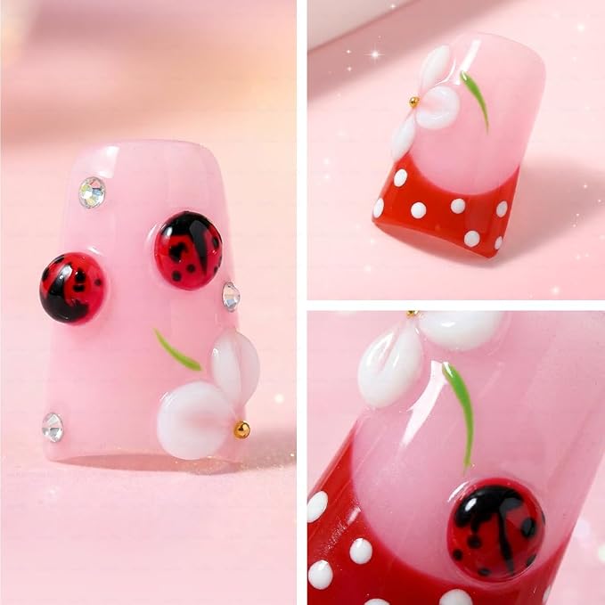 3D petals And Ladybugs