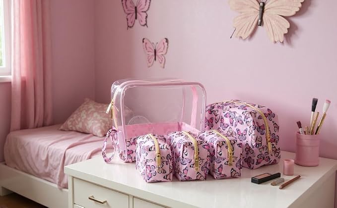 Fluttering Pink Butterflies