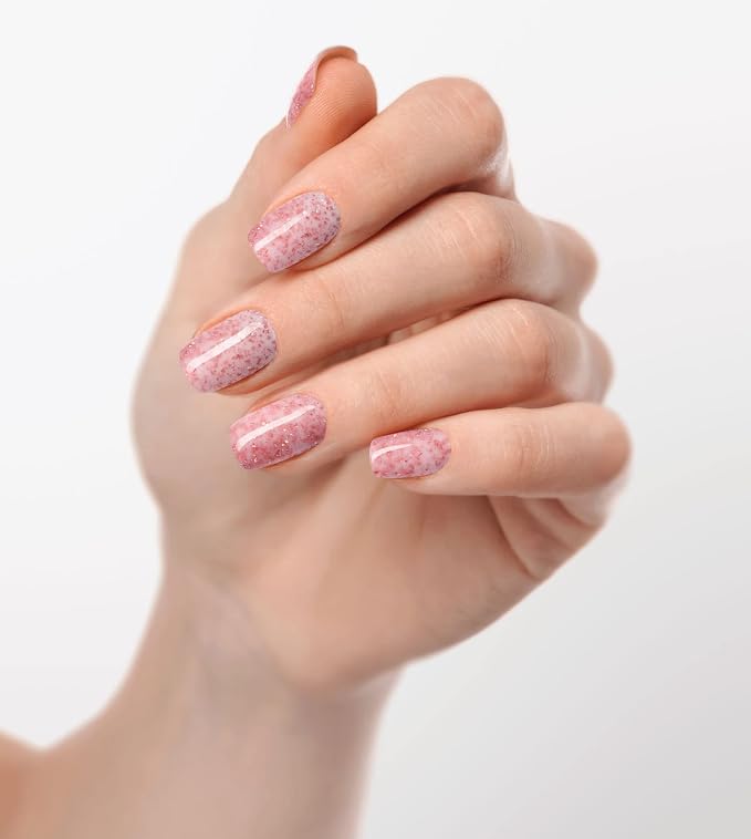 Ballet Pink Gold Flakes