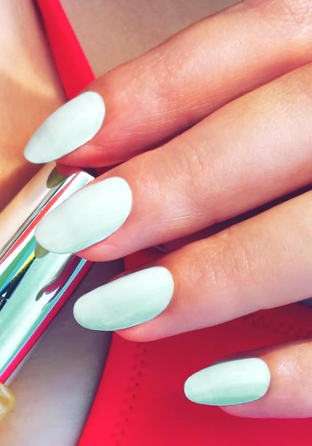 GIRL MEETS BOY - Pastel Mint Blue with a Cream Finish