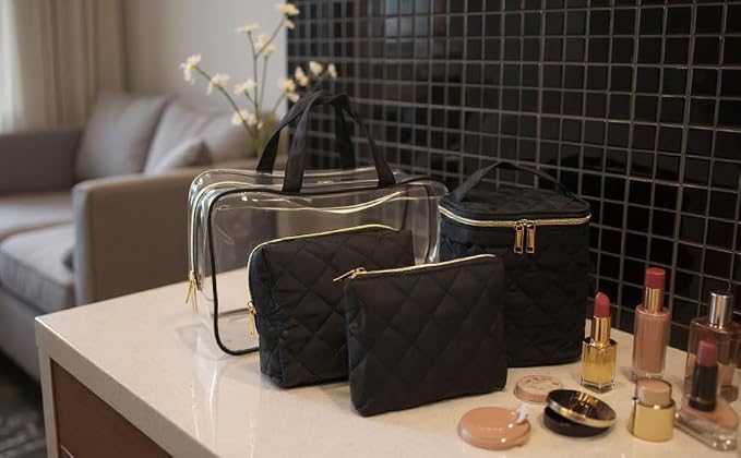 Sleek Quilted Black