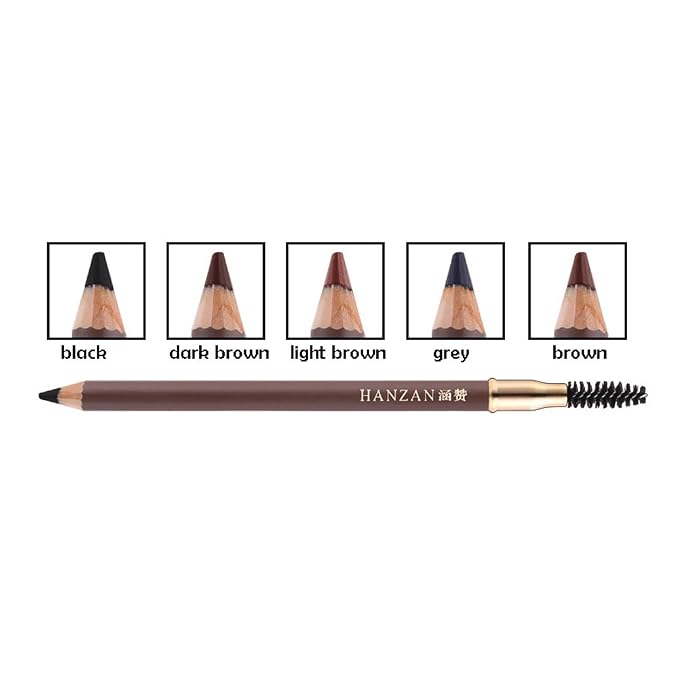 5PCS-Black+Dark Brown+Light Brown+Grey+Brown
