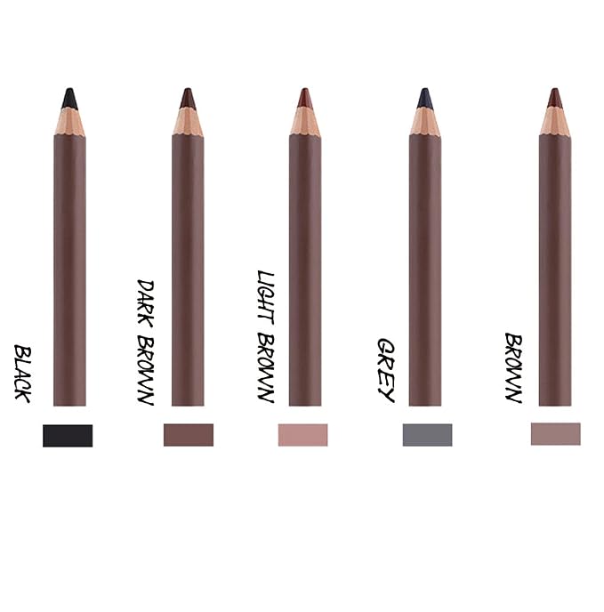 5PCS-Black+Dark Brown+Light Brown+Grey+Brown