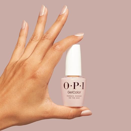 Mirror, Mirror on the Awe | Semi-Sheer Pastel Peach with Gold Shimmer