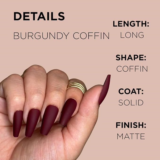 Burgundy Coffin
