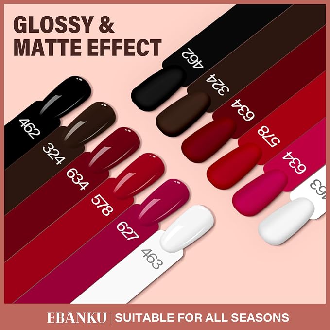 6 Colors, Dark Red White Black Brown