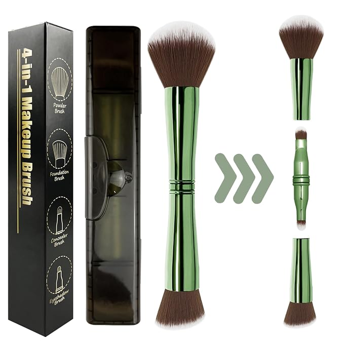 green-4 in 1 makeup brush