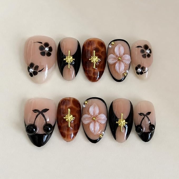 3D Cherries And Flowers