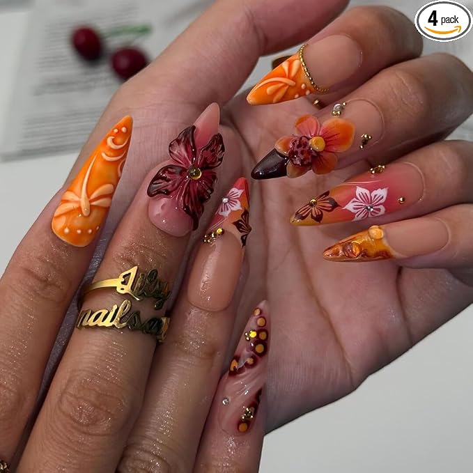3D Leaves & Orange