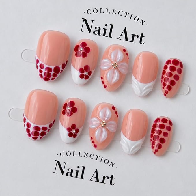 Red Dots And 3D Flower