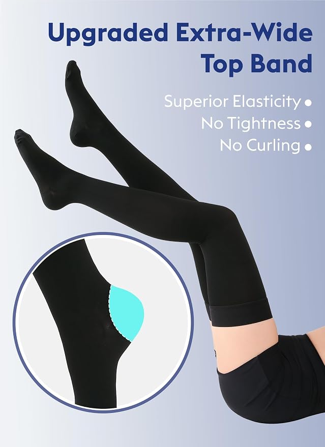 20-30mmhg Black Closed Toe