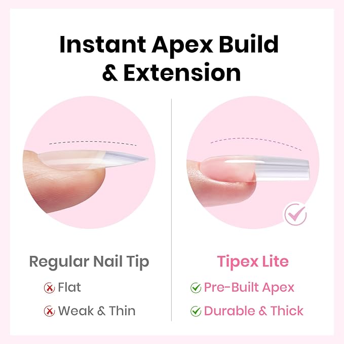2 - Tipex Lite Nails Kit | Long Square | 192