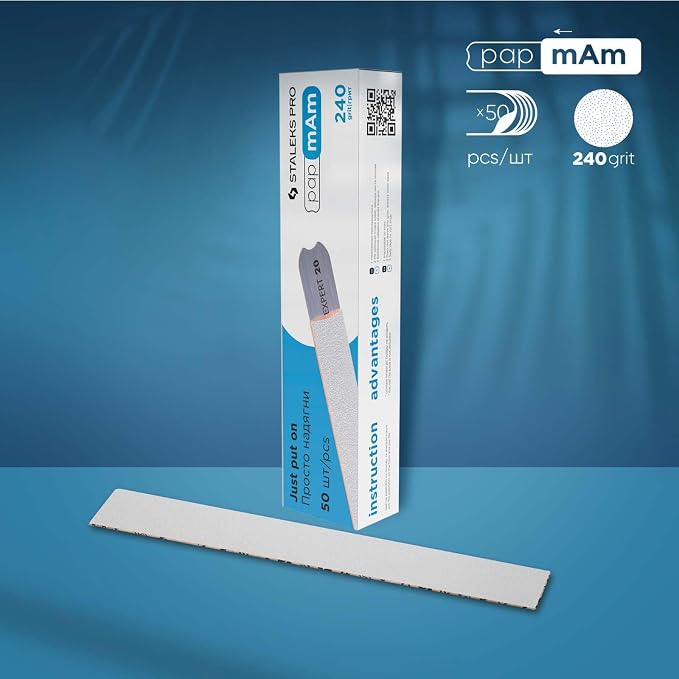 Papmam Glueless Abrasive Covers Without Foam Layer, 240 Grit