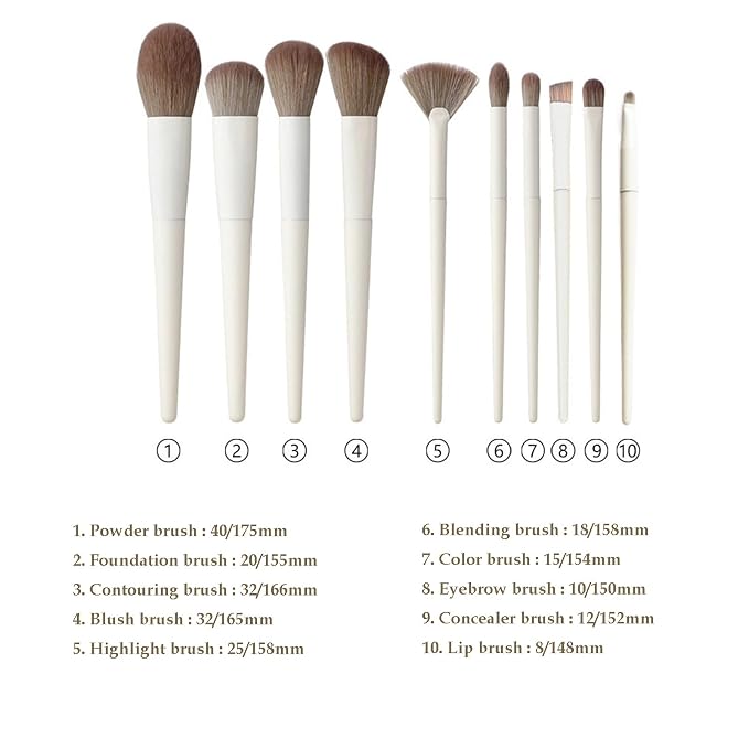 10 Makeup Brushes＆Bag