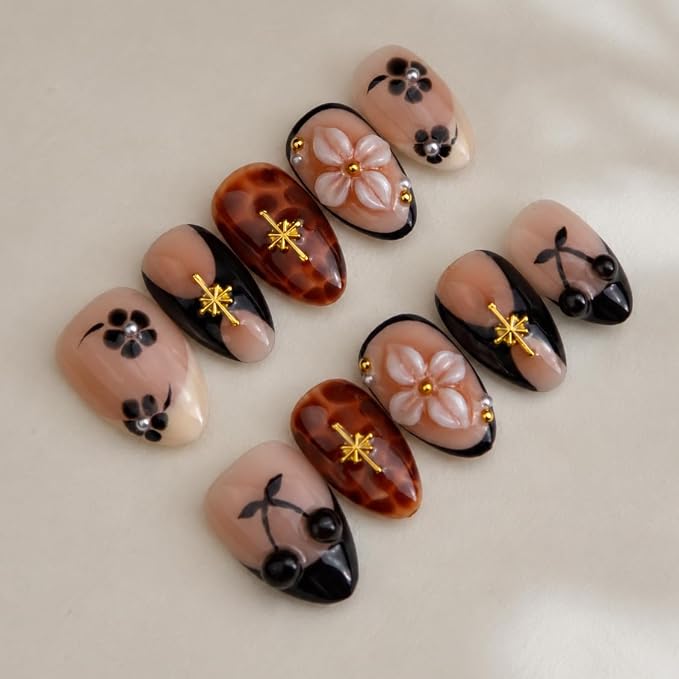 3D Cherries And Flowers