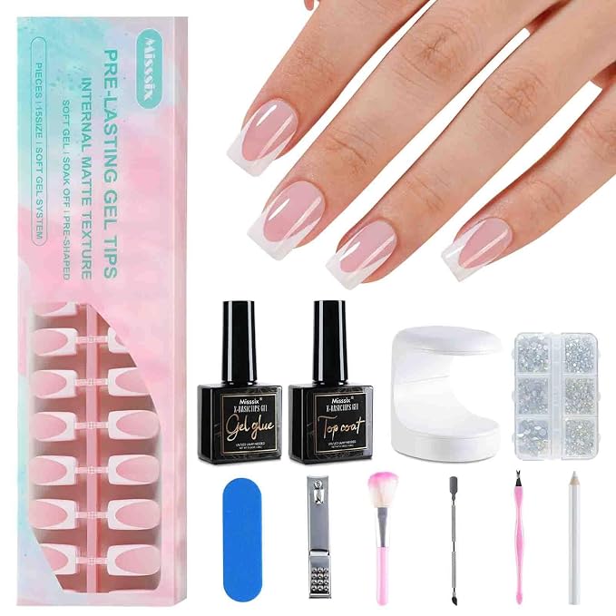 160PCS PINK SHORT DEEP FRENCH KIT