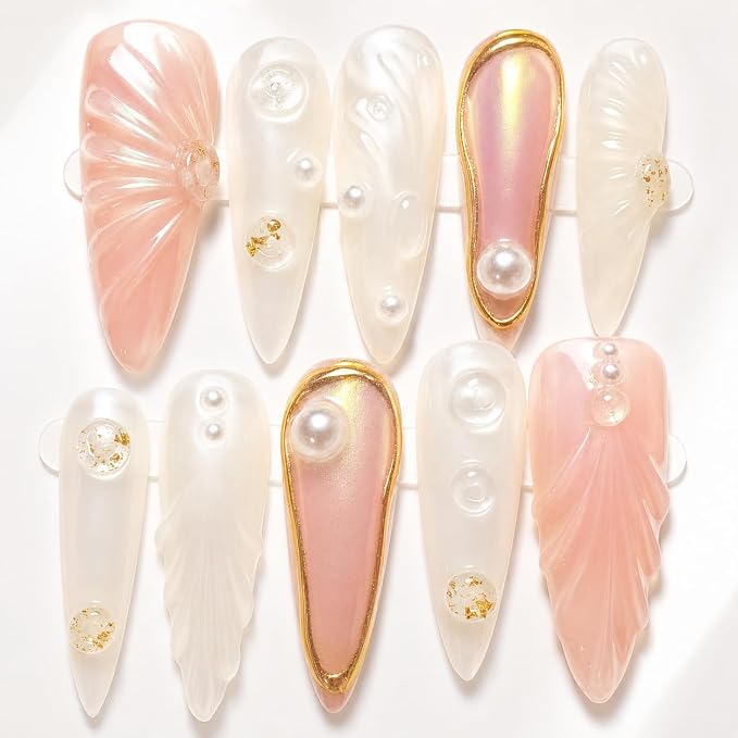 Glossy Pearl Medium Almond