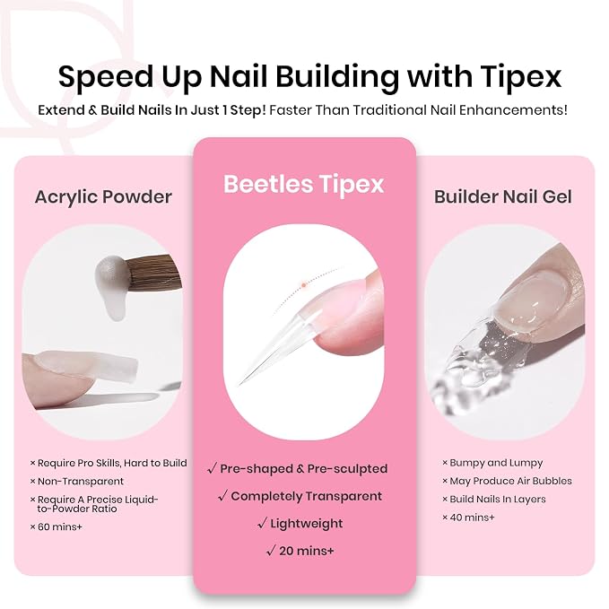 3 - Tipex Nails Kit | Long Square | 224