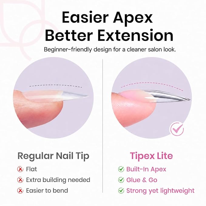0 - Tipex Lite Nails Only | Medium Stiletto | 256