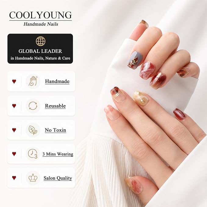 Press on nails brown