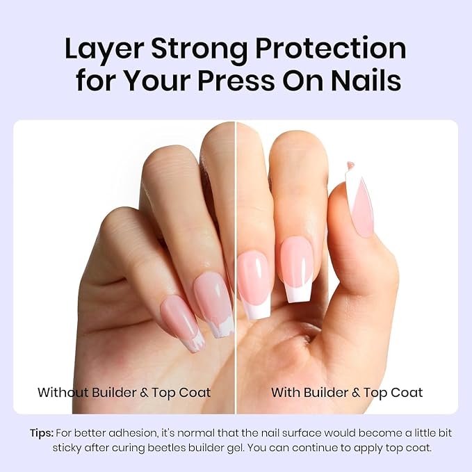 Builder Gel and Nail Glue and Top Coat
