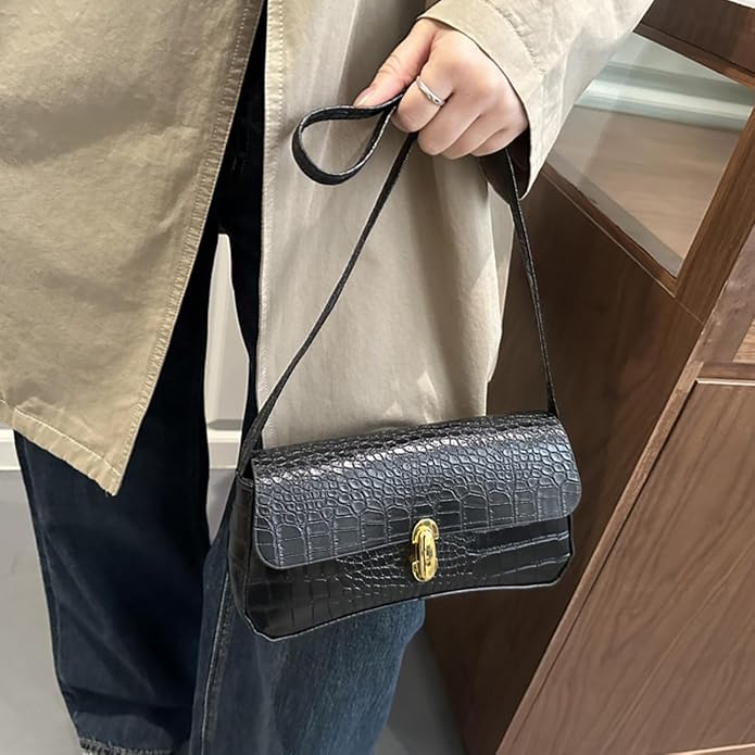 Crocodile Pattern - Black