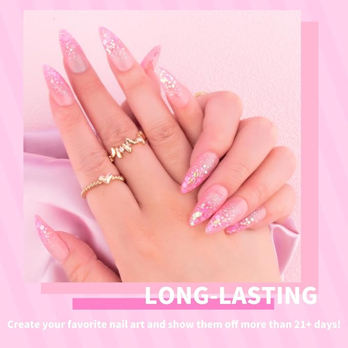 Glitter Solid Gel Nail Polish Set - 12 Colors