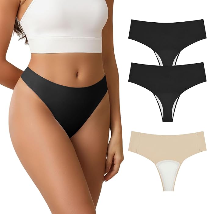 Black+black+beige Thongs