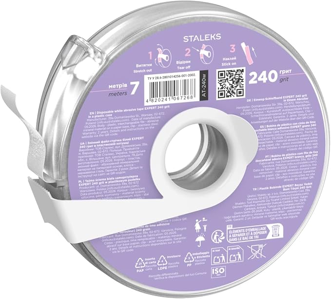 Abrasive Tape in Plastic Case, 240 Grit