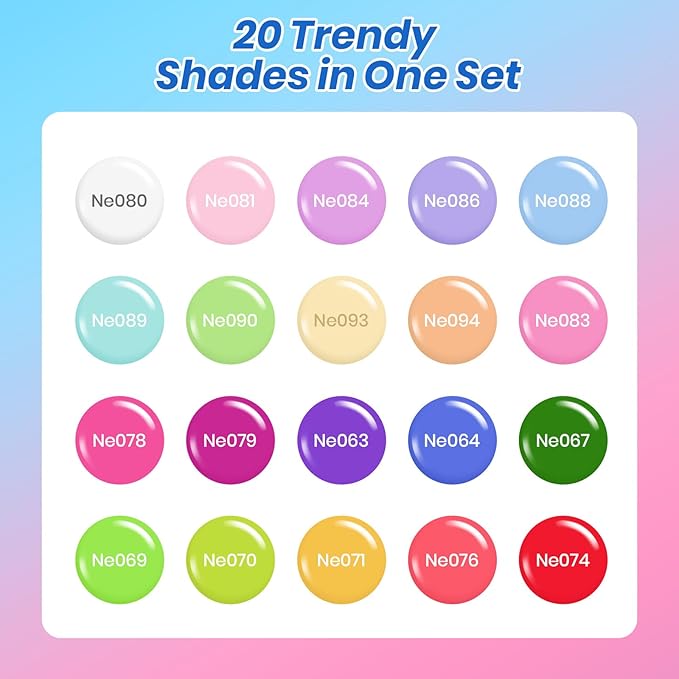 0-0-0 Deal Box Rainbow Core Gel Polish Set Pink