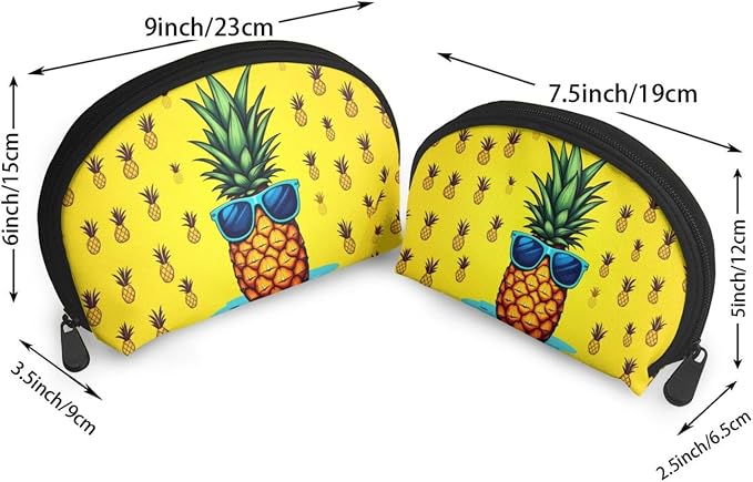 Pineapple With Sunglasses Yellow Background